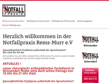 Tablet Screenshot of notfallpraxis-waiblingen.de